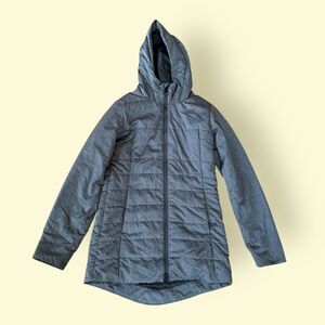 The North Face Jacket Womens Small Gray Heather Lined Mossbud Hooded Full Zip